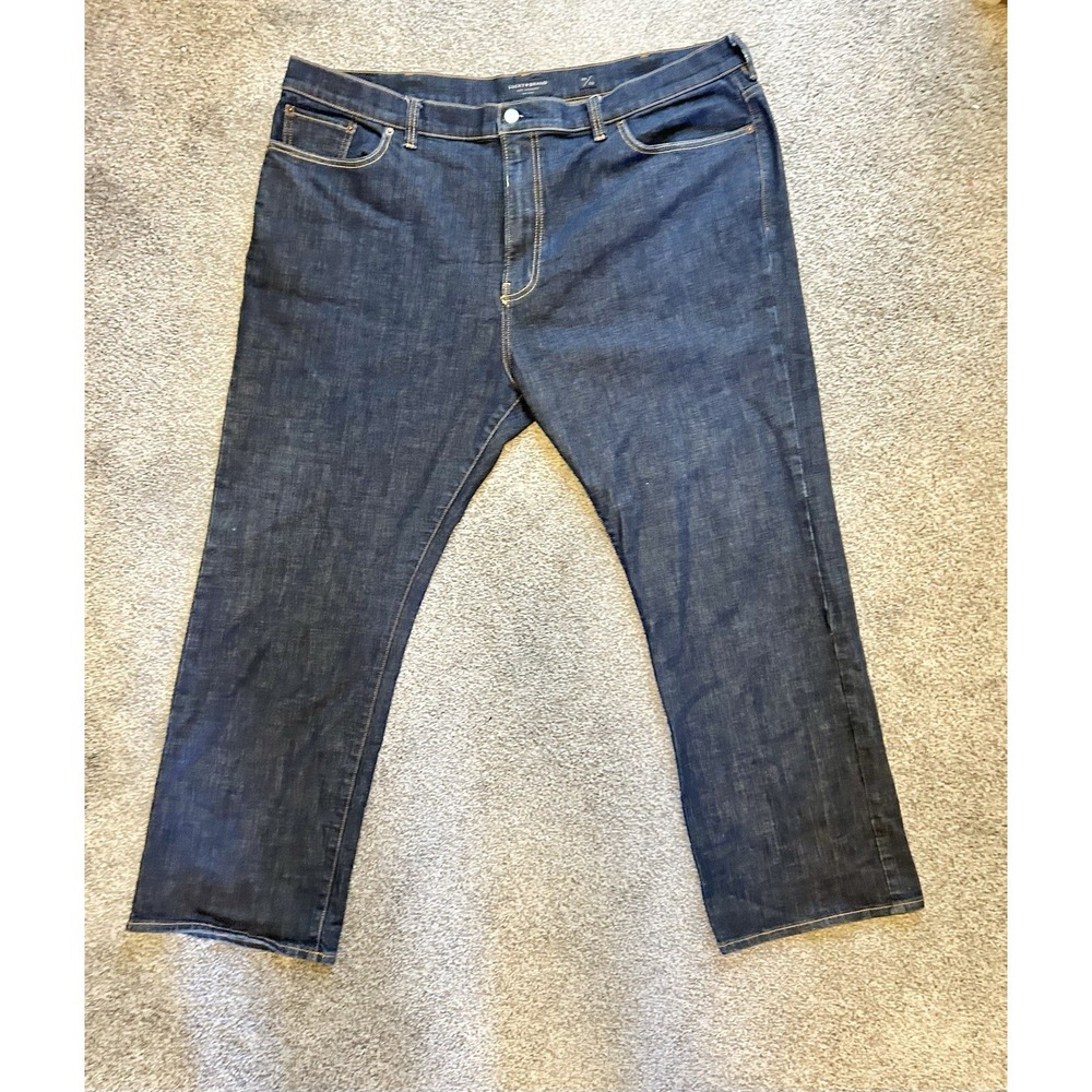 Lucky Brand 181 Los Angeles Jeans Men's 48x32 Indigo Blue Denim Relaxed Straight